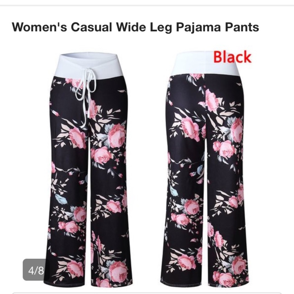 Black wide leg yoga pants